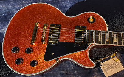 NEW ! 2024 Gibson Made 2 Measure Custom Shop Les Paul Custom Dealer Select Orange Sparkle - Authorized Dealer 10.5 lb - G03950