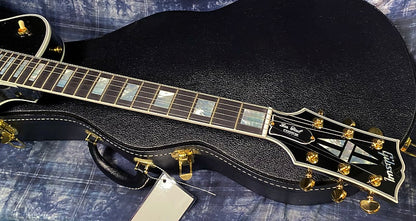 NEW ! 2024 Gibson Dealer Select Custom Shop Les Paul Custom - Large Flake Black Sparkle - Authorized Dealer - 10.35 lbs - G03846