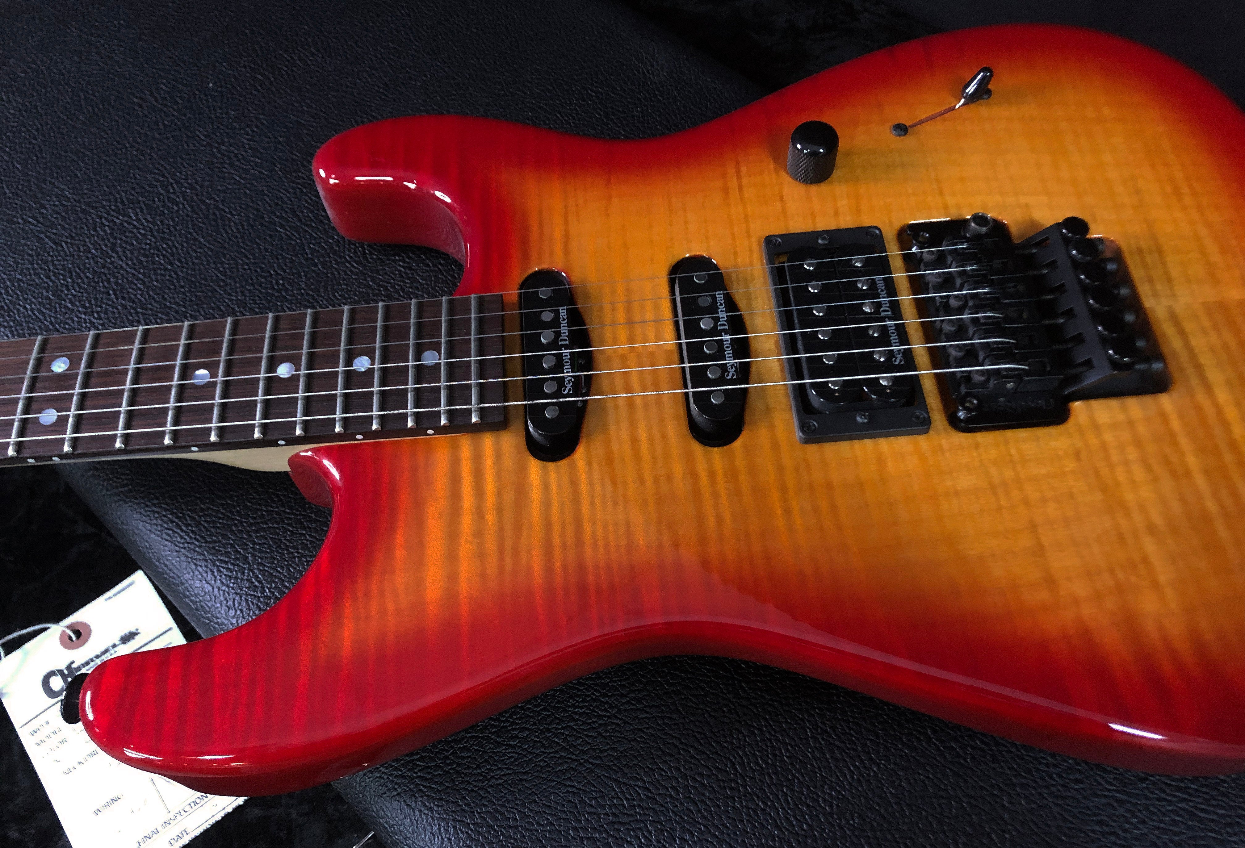 NEW OLD STOCK! 2005 Charvel San Dimas Floyd Rose USA Custom Shop - Flame Top - Sunburst - Authorized Dealer - 8.6lbs - Serial # C6951