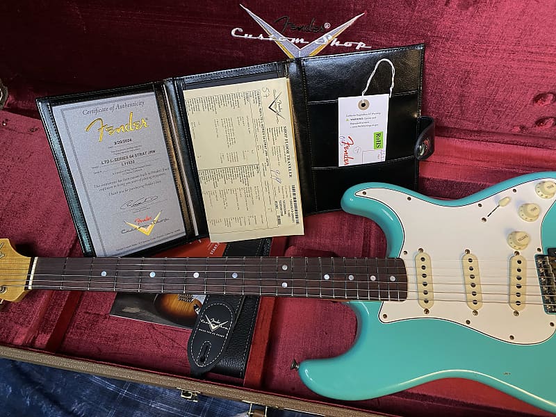 NEW! 2024 Fender Custom Shop S24 LTD L-Series ‘64 Stratocaster Journeyman - Aged Sea Foam Green - Authorized Dealer - 7.8lbs - G03921