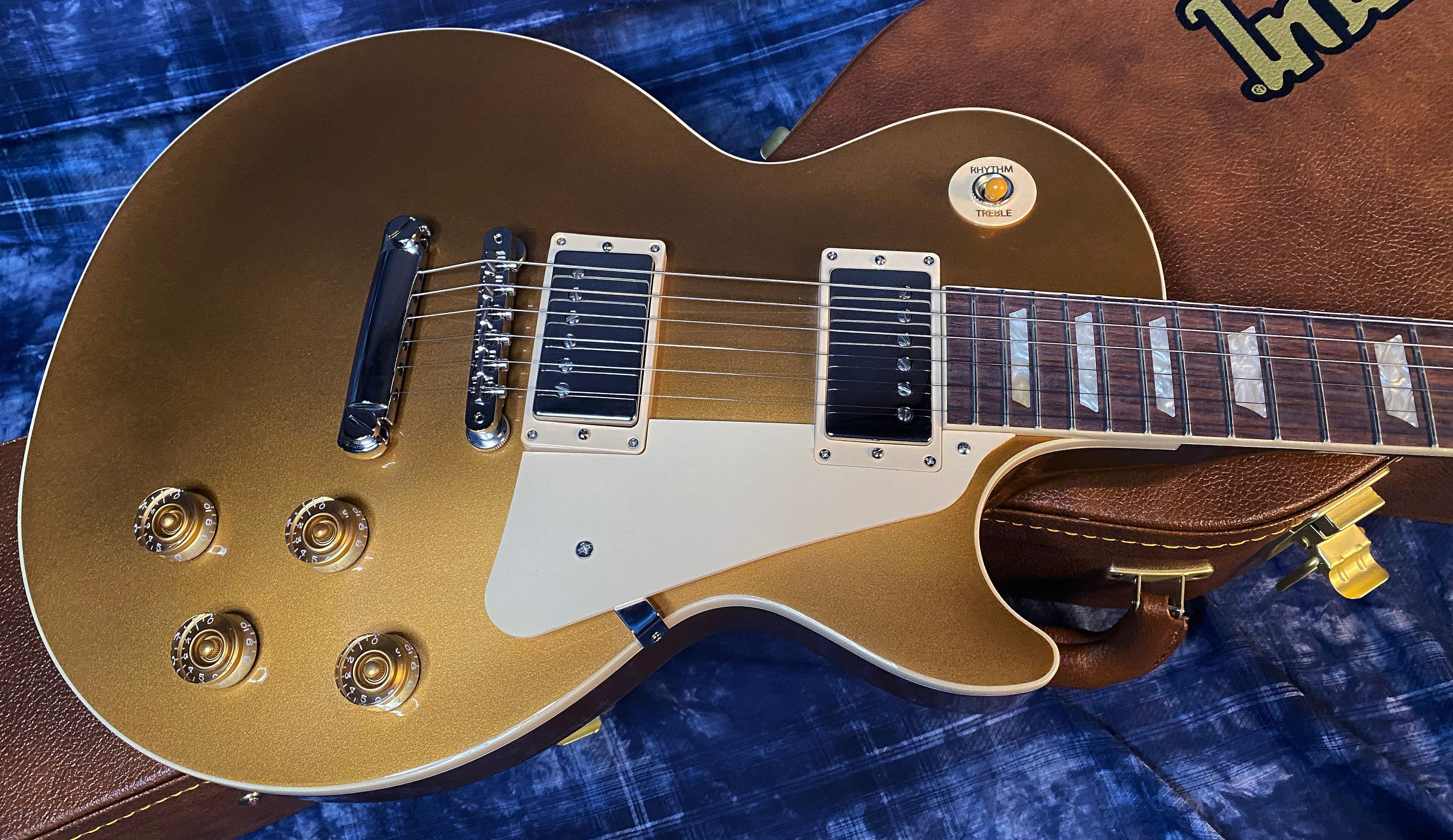 NEW ! 2024 Gibson Les Paul 50's Standard Bizarre Guitar 50th Anniversary Limited Edition All Gold Top, Back & Neck - Upgraded 57 Classic Pick-Ups - Speed Knobs - Titanium Saddles - Authorized Dealer - G03496 - 10.7lbs