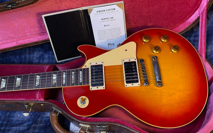 NEW ! 2024 Gibson Custom Shop '58 Les Paul Standard Washed Cherry - Murphy Lab - Ultra Light Aged - Authorized Dealer - 8.9 lbs - G03317