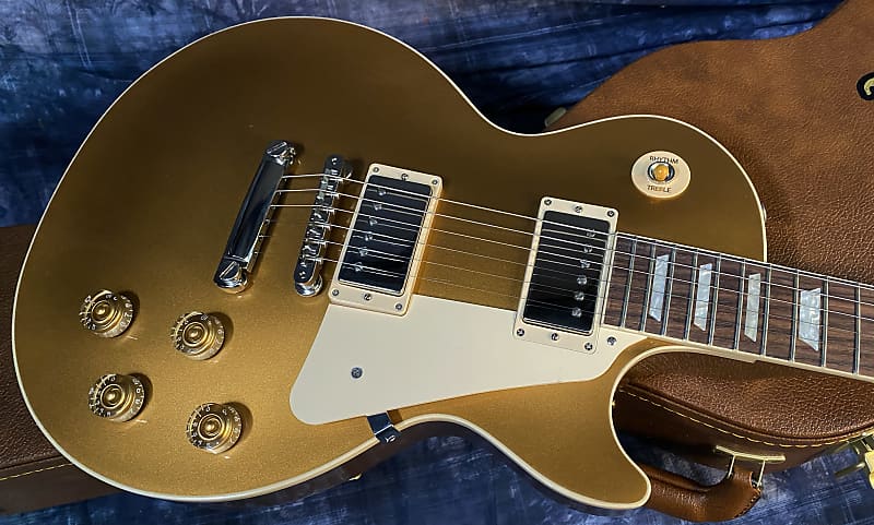 NEW ! 2024 Gibson Les Paul 50's Standard Bizarre Guitar 50th Anniversary Limited Edition All Gold Top, Back & Neck - Upgraded 57 Classic Pick-Ups - Speed Knobs - Titanium Saddles - Authorized Dealer - G03761 - 9.25 lbs