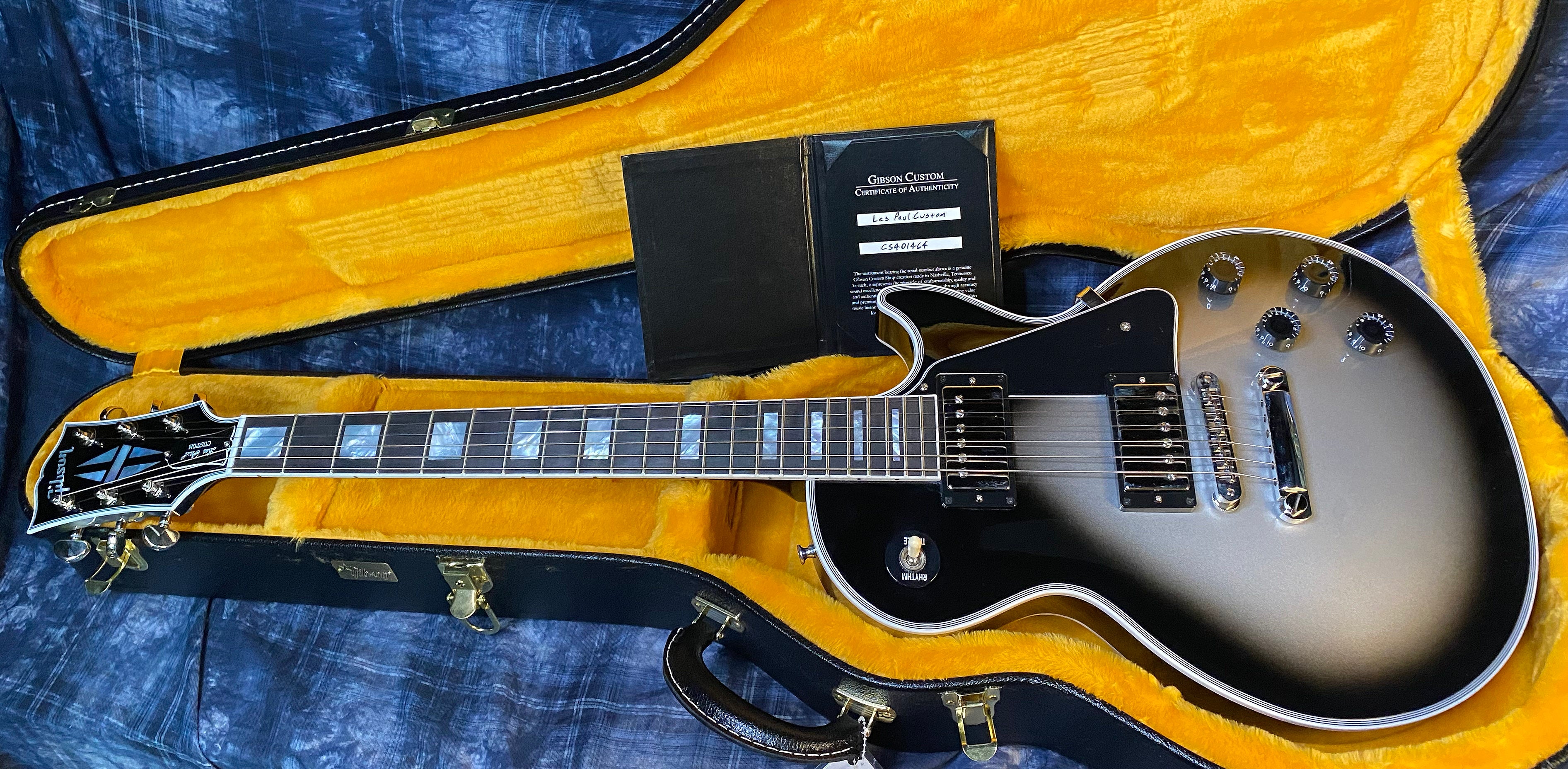 NEW! 2024 Gibson Custom Shop Les Paul Custom - Authorized Dealer - Silverburst - Super RARE! 11 lbs of LP Tone! - G03320