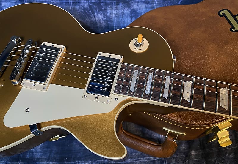 NEW ! 2024 Gibson Les Paul 50's Standard Bizarre Guitar 50th Anniversary Limited Edition All Gold Top, Back & Neck - Upgraded 57 Classic Pick-Ups - Speed Knobs - Titanium Saddles - Authorized Dealer - G03789 - 10.5 lbs