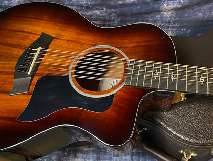 NEW ! 2024 Taylor 264ce-K DLX Grand Auditorium 12-string Acoustic-Electric Guitar - Shaded Edge Burst - Authorized Dealer - 5.1lbs - G03736