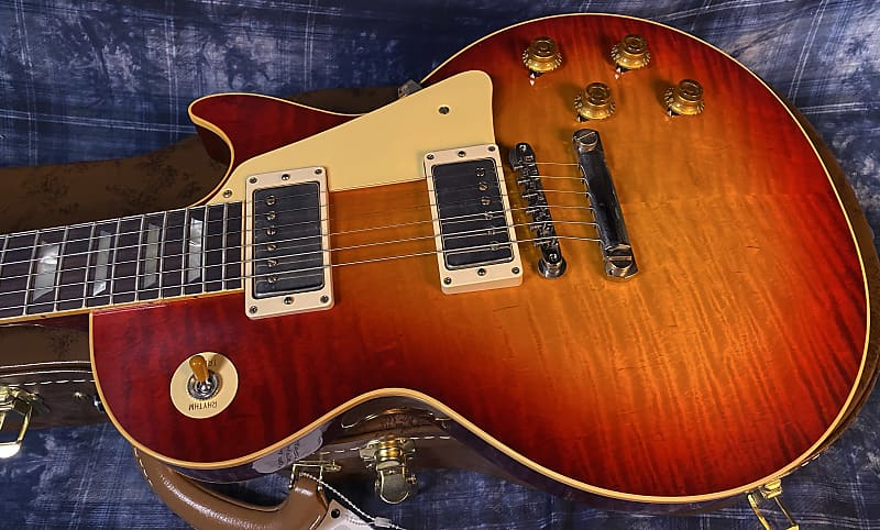 NEW ! 2024 Gibson Custom Shop 1959 Les Paul Factory Burst - Authorized Dealer - Hand Picked Monster Flame / Quilt Top ! WOW - VOS - 8.7 lbs - G03719