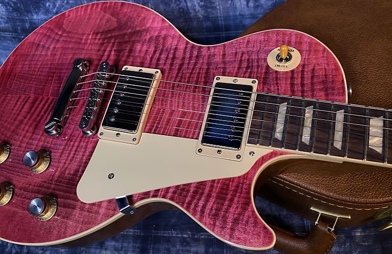 NEW!! 2024 Gibson Les Paul Standard '60s - Translucent Fuchsia - Killer Wide Crazy Curly Chevron Flame - Hand Picked Top - Authorized Dealer - 9lbs - G03777