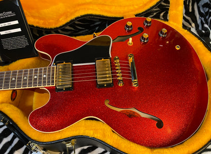 NEW! 2024 Gibson Custom Shop 1961 ES-335 Reissue - Red Sparkle VOS Finish - Custom Order Made 2 Measure - Limited Edition! - Authorized Dealer - 8lbs - In-Stock G02409