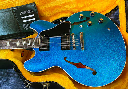 NEW! 2024 Gibson Custom Shop 1964 ES-335 VOS Reissue - Blue Sparkle - Authorized Dealer - 8.2 lbs - G03888