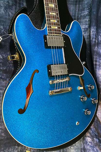 NEW! 2024 Gibson Custom Shop 1964 ES-335 VOS Reissue - Blue Sparkle - Authorized Dealer - 8.2 lbs - G03889