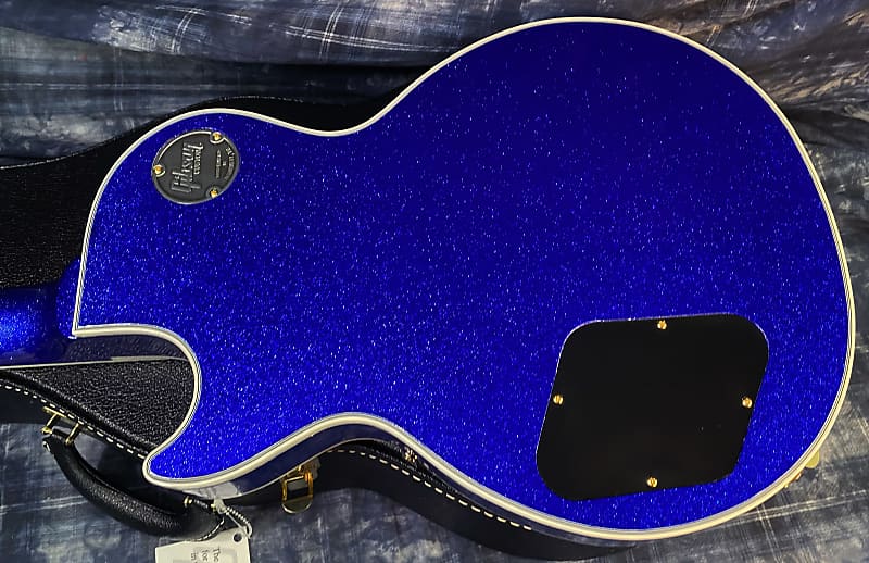 NEW ! 2024 Gibson Special Order Custom Shop Les Paul Custom Dealer Select - Dark Blue Sparkle - Authorized Dealer - 10 lbs - G03840