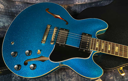 NEW! 2024 Gibson Custom Shop 1964 ES-335 VOS Reissue - Blue Sparkle - Authorized Dealer - 8.2 lbs - G03888