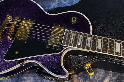 NEW! 2024 Gibson Dealer Select Custom Shop Les Paul Custom Purple Sparkle - Authorized Dealer - 10.3 lbs G03953