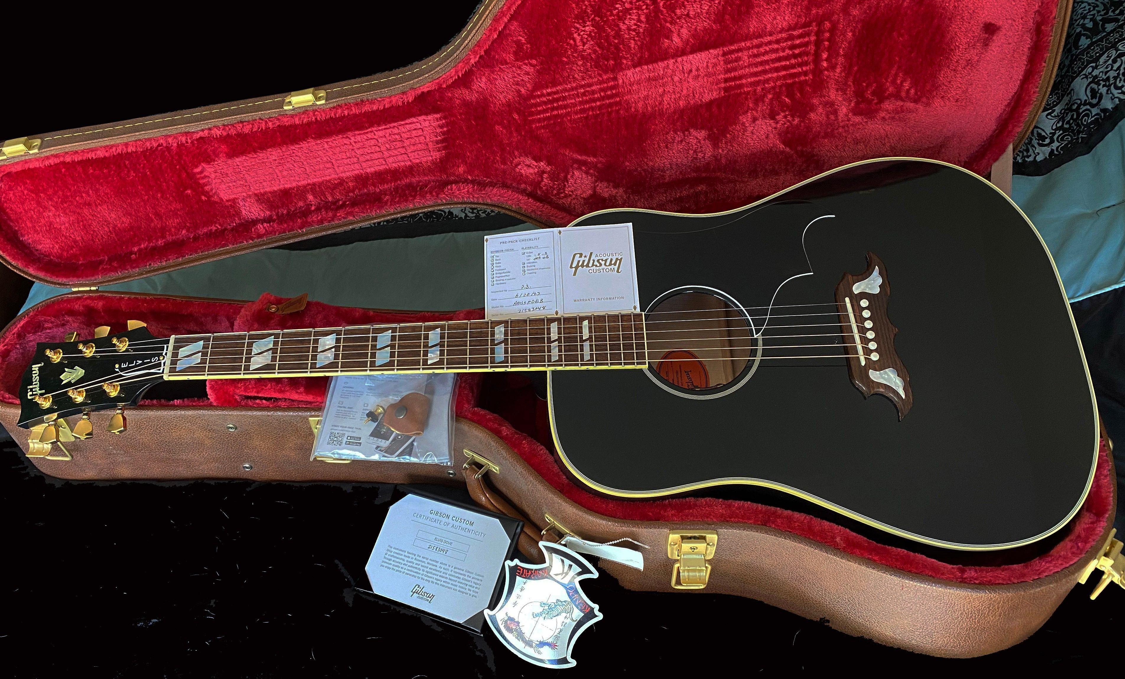 Minty 2023 Gibson Acoustic Elvis Dove Acoustic-Electric Guitar - Ebony - Authorized Dealer - Display Model