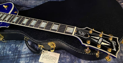 NEW ! 2024 Gibson Special Order Custom Shop Les Paul Custom Dealer Select - Dark Blue Sparkle - Authorized Dealer - 10.1 lbs - G03842