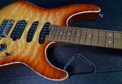 2023 Charvel USA Select DK24 HSS 2PT CM QM Caramelized Maple - Authorized Dealer - OPEN BOX - SAVE! Only 7.3lbs - Serial # UC210130 - G03266