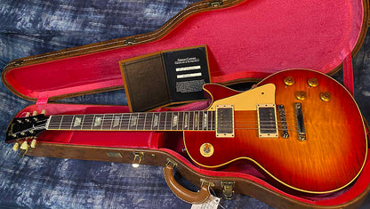 NEW ! 2024 Gibson Custom Shop 1959 Les Paul Factory Burst - Authorized Dealer - Hand Picked Monster Flame / Quilt Top ! WOW - VOS - 8.7 lbs - G03719