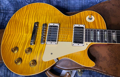 NEW! 2024 Gibson Custom Shop 1959 Les Paul - Dirty Lemon - Authorized Dealer - Hand Picked Curly Flame Top VOS - 8.7 lbs - G04139