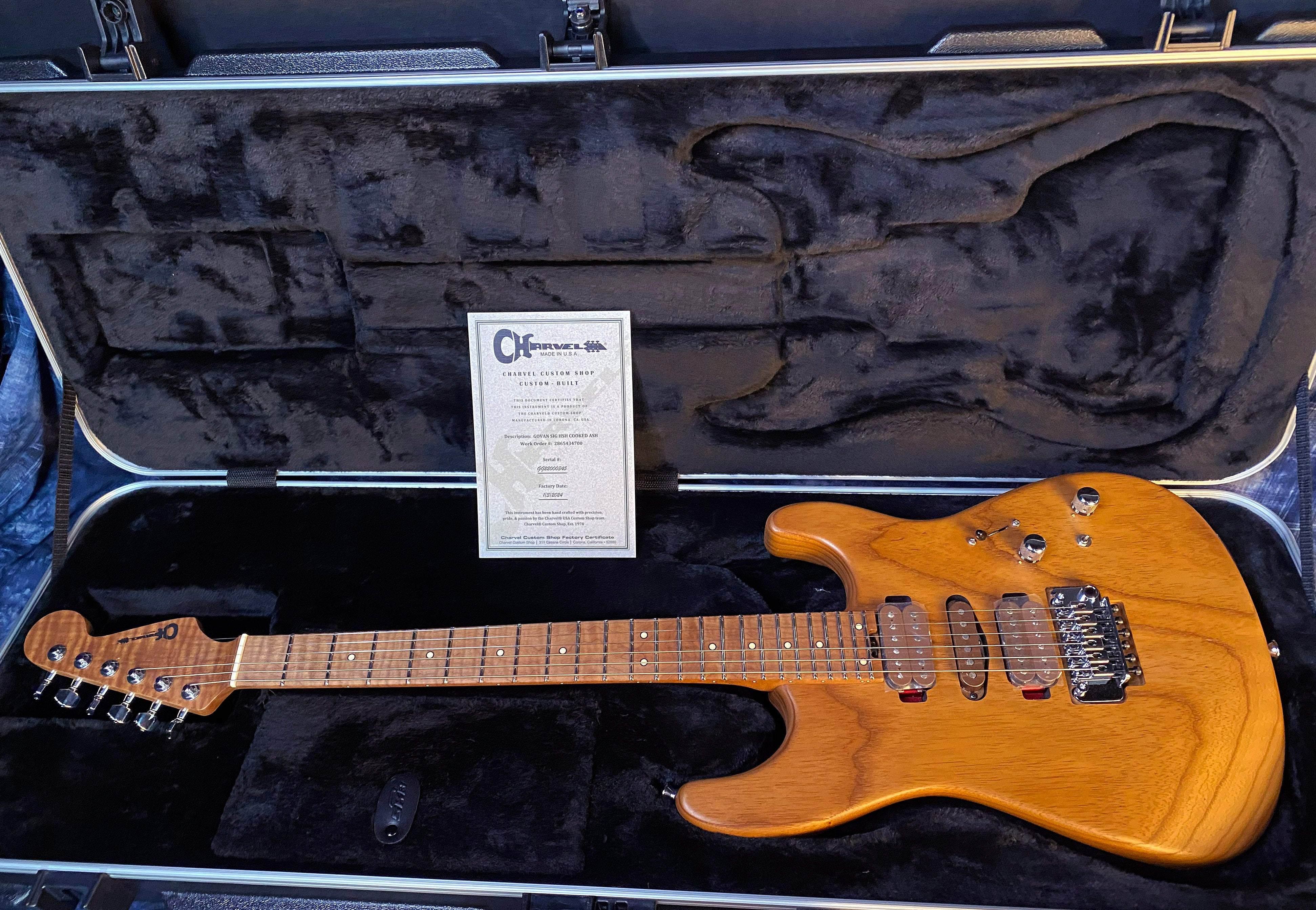 NEW ! 2024 Charvel Guthrie Govan Signature - HSH Ash - Authorized Dealer Caramelized Ash & Maple In-Stock & Ready to Ship! Only 6.8 lbs - G02096