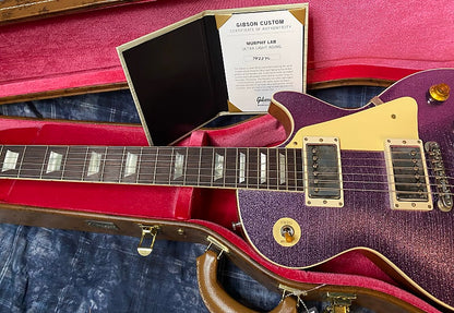 NEW! 2024 Gibson Custom Shop Dealer Select Murphy Lab '57 Les Paul - Purple Sparkle Ultra Light Aged - Authorized Dealer - 8.7 lbs - G04206