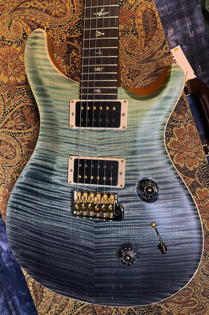 BRAND NEW ! 2024 Paul Reed Smith Custom 24 CU24 - Wood Library - Torrefied Flamed Maple Neck Ebony Fretboard - Trampas Green Fade - Authorized Dealer - 7.8 lbs - G03553