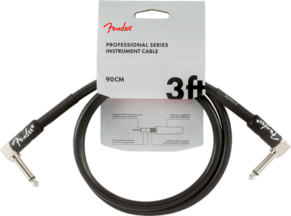 Fender Professional Instrument Cable 3" Set of 3- Authorized Dealer