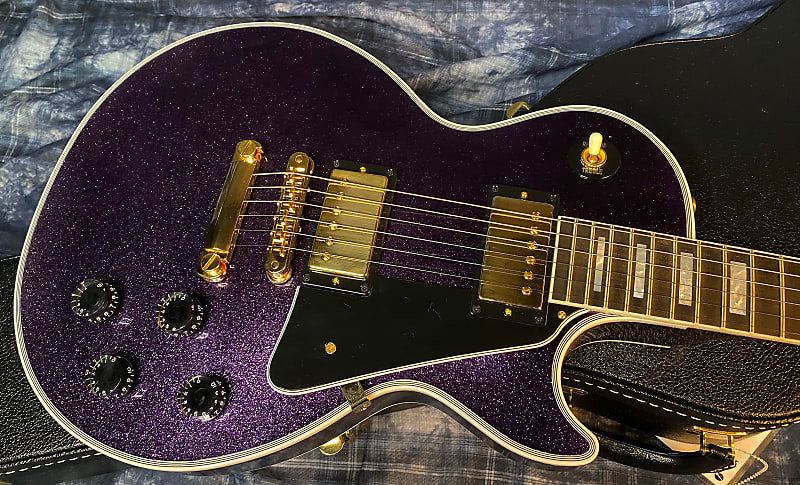 NEW! 2024 Gibson Dealer Select Custom Shop Les Paul Custom Purple Sparkle - Authorized Dealer - 10.9lbs of TONE! G03942