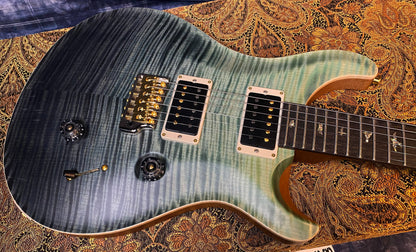 BRAND NEW ! 2024 Paul Reed Smith Custom 24 CU24 - Wood Library - Torrefied Flamed Maple Neck Ebony Fretboard - Trampas Green Fade - Authorized Dealer - 7.8 lbs - G03553