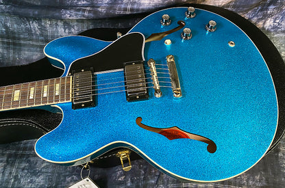 NEW! 2024 Gibson Custom Shop 1964 ES-335 VOS Reissue - Blue Sparkle - Authorized Dealer - 8.2 lbs - G03888