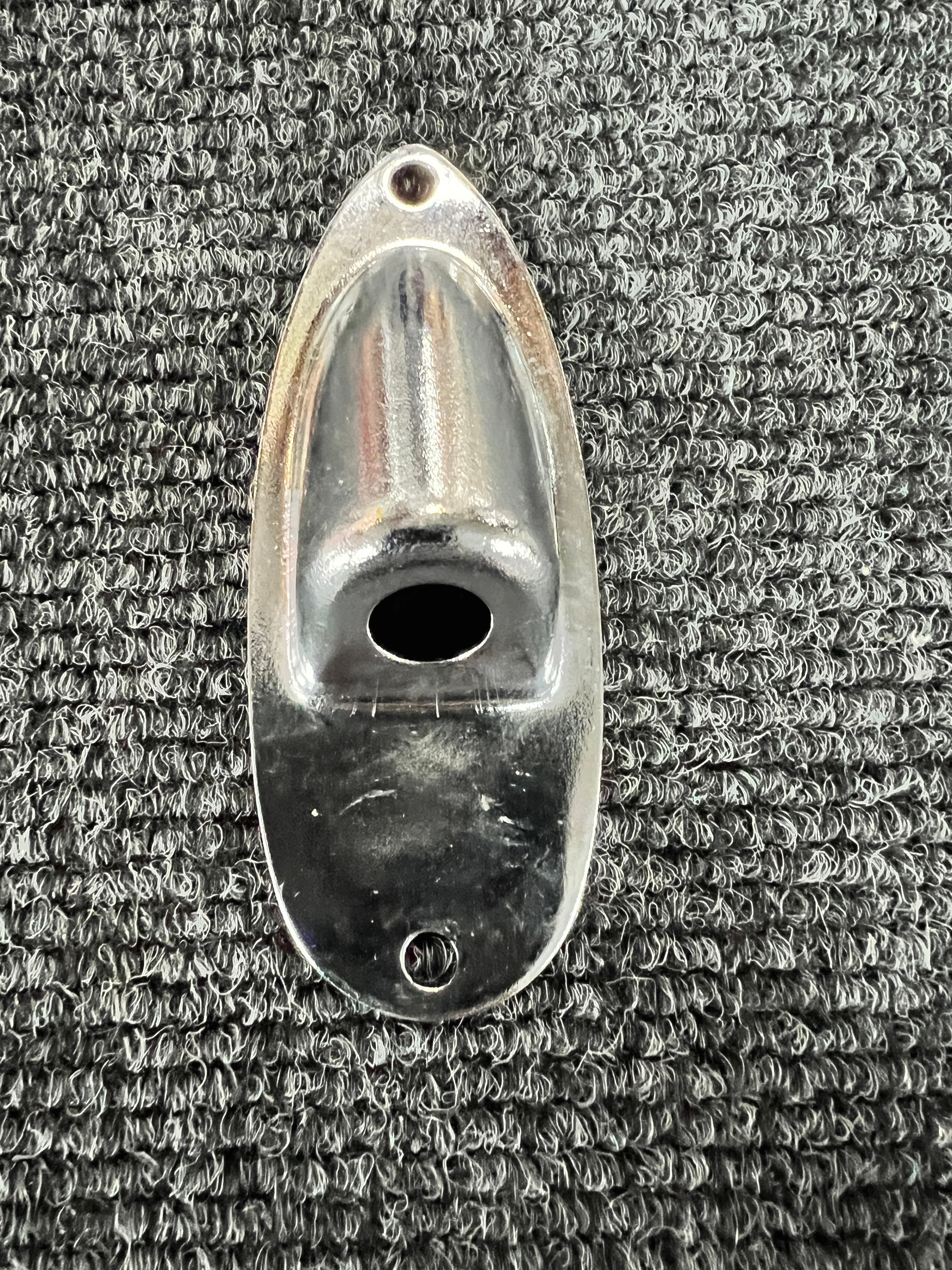 Fender Stratocaster Input Jack Plate - Vintage from 1970s - Authorized Dealer 1970s - Chrome