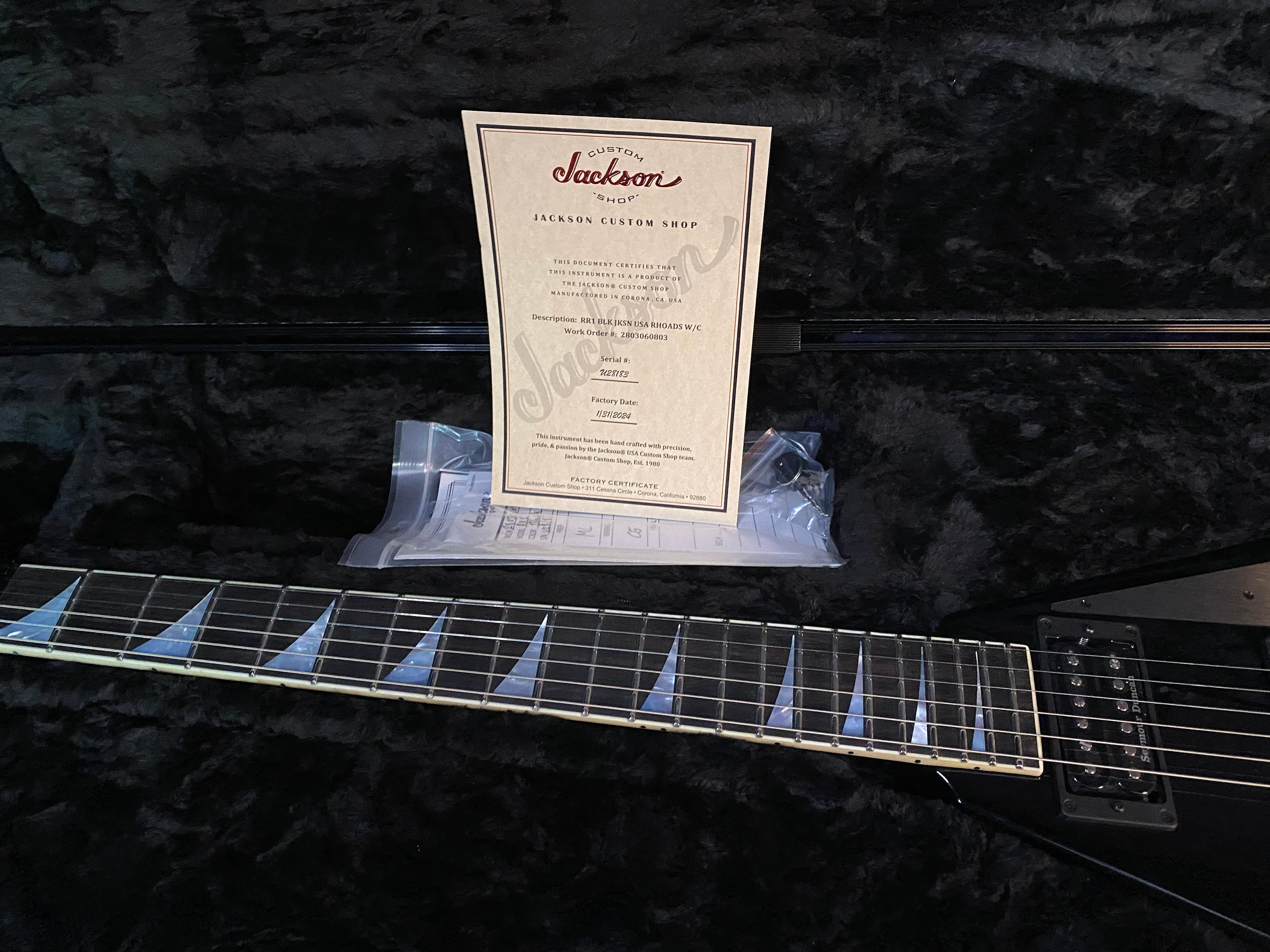 NEW ! 2024 Jackson USA Select Randy Rhoads RR1T Ebony Board - Gloss Black - Authorized Dealer - In-Stock! RARE! G02087