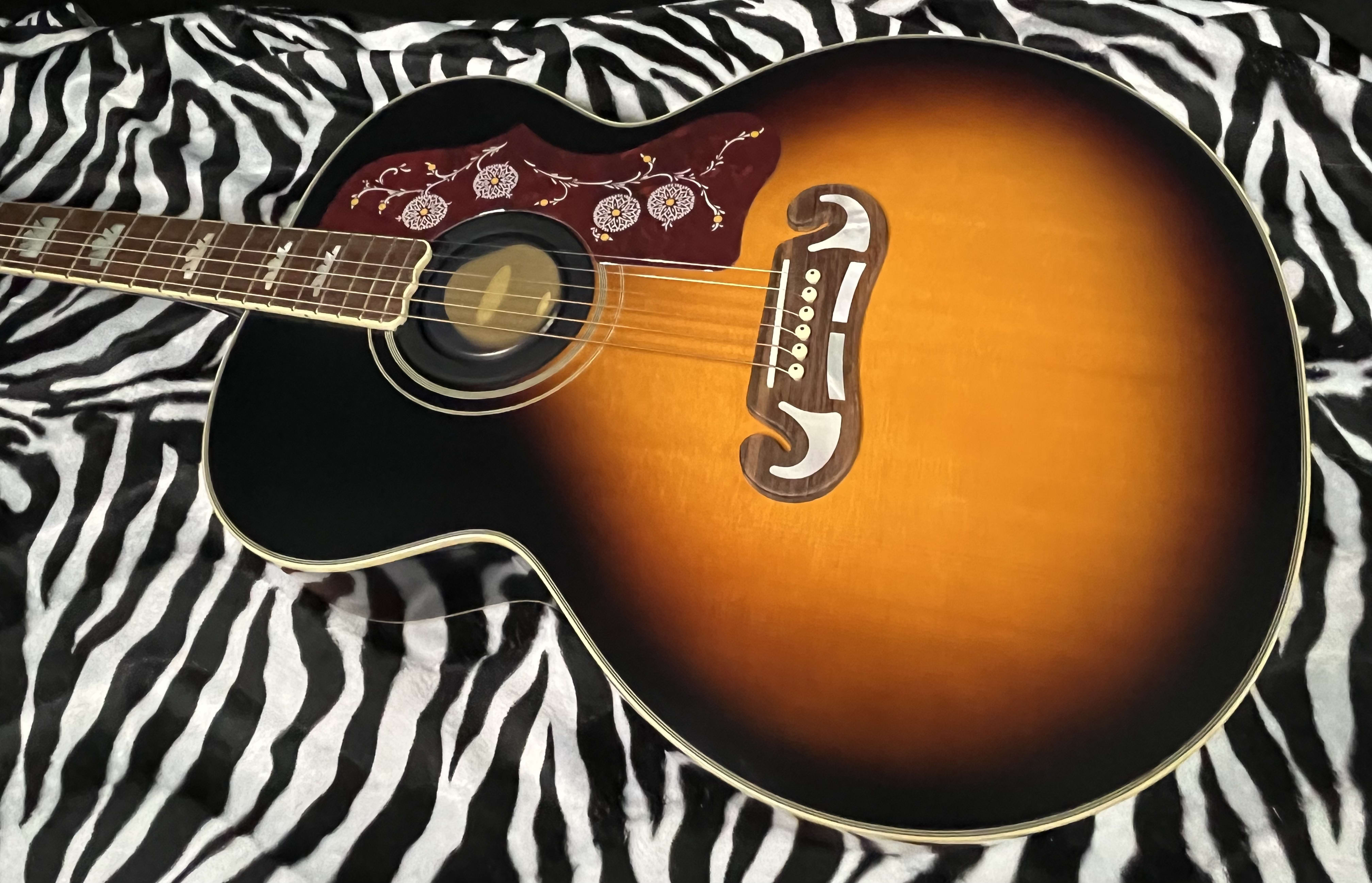 New Epiphone J-200 Vintage Sunburst 5.9lbs- Authorized Dealer- In Stock- G01667