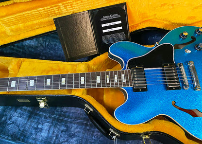 NEW! 2024 Gibson Custom Shop 1964 ES-335 VOS Reissue - Blue Sparkle - Authorized Dealer - 8.4 lbs - G03890