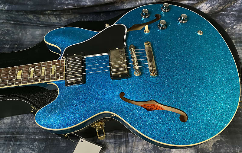 NEW! 2024 Gibson Custom Shop 1964 ES-335 VOS Reissue - Blue Sparkle - Authorized Dealer - 8.2 lbs - G03887