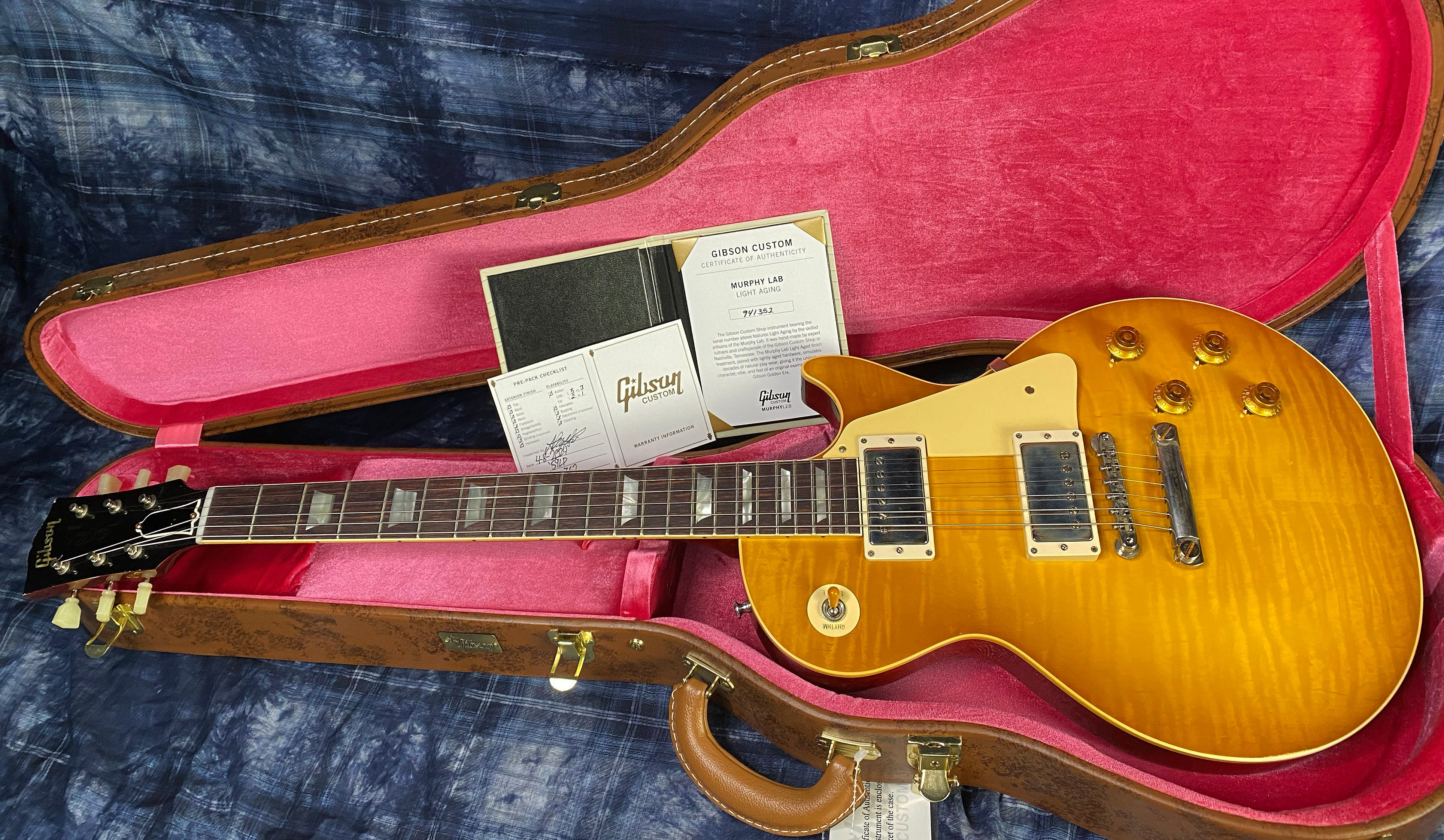 NEW! 2024 Gibson Custom 1959 Les Paul Standard Reissue Electric Guitar - Murphy Lab Light Aged Dirty Lemon - 8.45lbs - Authorized Dealer - G02765