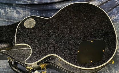 NEW ! 2024 Gibson Dealer Select Custom Shop Les Paul Custom - Large Flake Black Sparkle - Authorized Dealer - 10.35 lbs - G03846