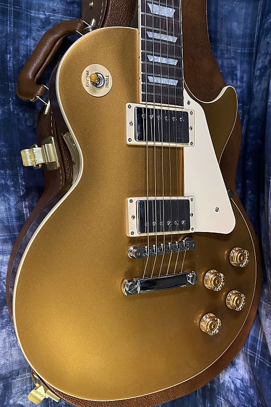 NEW ! 2024 Gibson Les Paul 50's Standard Bizarre Guitar 50th Anniversary Limited Edition All Gold Top, Back & Neck - Upgraded 57 Classic Pick-Ups - Speed Knobs - Titanium Saddles - Authorized Dealer - G03788 - 9.25 lbs