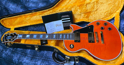 NEW! Gibson Custom Shop Les Paul Custom - Dealer Select - Authorized Dealer - Translucent Orange Flame Top - Super RARE! 10 lbs - G03838