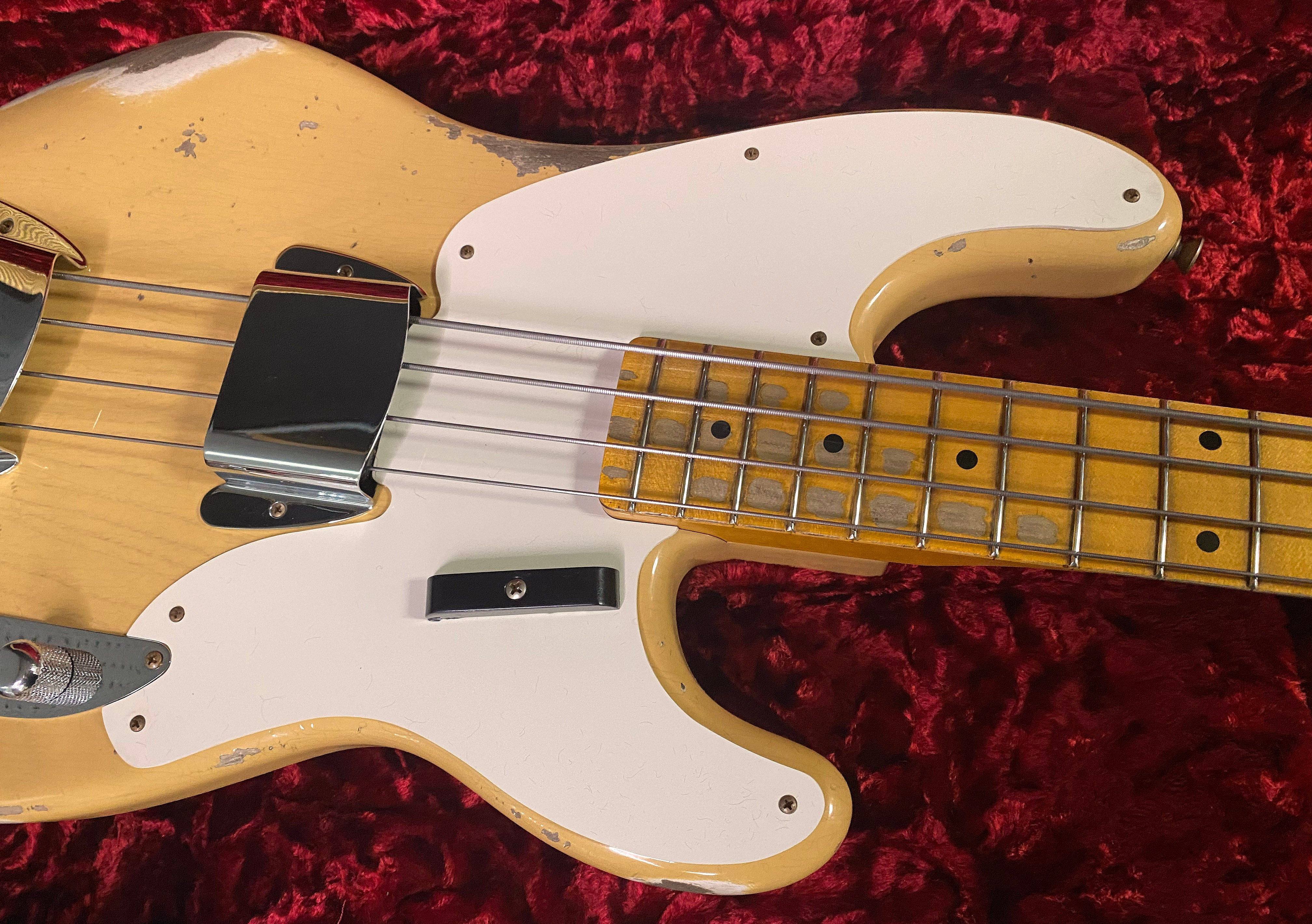 2022 Fender Custom Shop '55 Precision Bass Relic NoCaster Blonde Authorized Dealer Only 8.5lbs