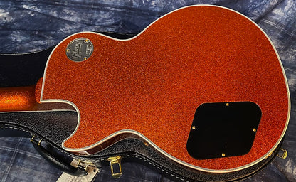 NEW ! 2024 Gibson Made 2 Measure Custom Shop Les Paul Custom Dealer Select Orange Sparkle - Authorized Dealer 10.1 lb - G03943