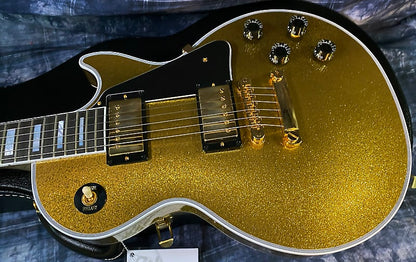 NEW ! 2024 Gibson Special Order Custom Shop Les Paul Custom Dealer Select - Gold Sparkle - Authorized Dealer - 10.3 lbs - G03856