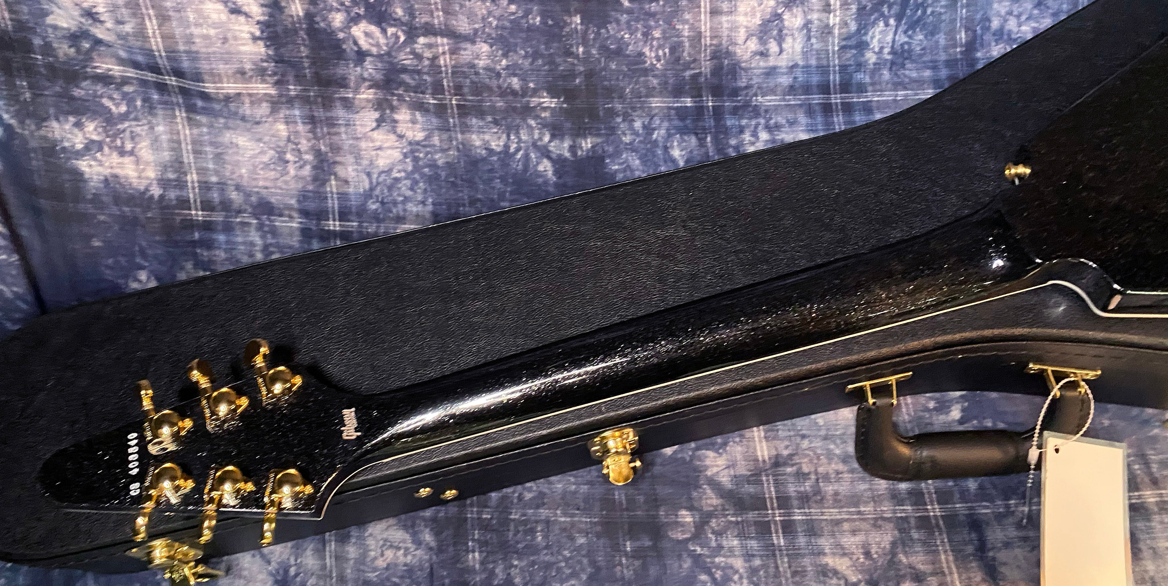 NEW! 2024 Gibson Custom Shop Flying V Custom - Ebony Sparkle - Ebony Board - Authorized Dealer - Ultra RARE! Dealer Select - Only 6.85 lbs - G04163