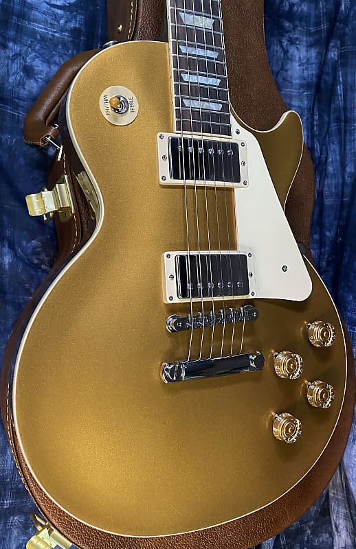 NEW ! 2024 Gibson Les Paul 50's Standard Bizarre Guitar 50th Anniversary Limited Edition All Gold Top, Back & Neck - Upgraded 57 Classic Pick-Ups - Speed Knobs - Titanium Saddles - Authorized Dealer - G03811 - 9.4 lbs