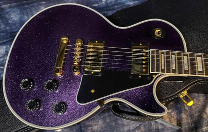 NEW! 2024 Gibson Dealer Select Custom Shop Les Paul Custom Purple Sparkle - Authorized Dealer - 10.3 lbs G03953