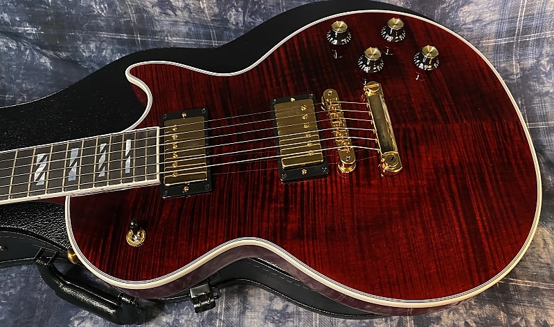 NEW ! 2024 Gibson Les Paul Supreme - Killer Tight Flame Top! Wine Red - Authorized Dealer - Only 8.1 lbs - G04003