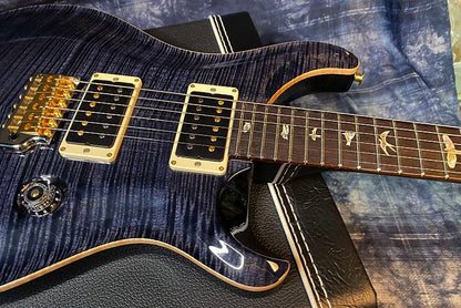 NEW! 2024 PRS Custom 24 - Paul Reed Smith - 10-Top ! Incredible Flame Top - WOW - Charcoal Gray - Authorized Dealer - 7.35 lbs - G03960