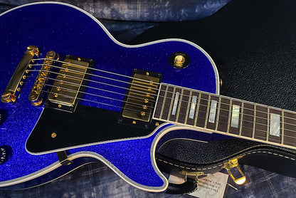 NEW ! 2024 Gibson Special Order Custom Shop Les Paul Custom Dealer Select - Dark Blue Sparkle - Authorized Dealer - Only 9.75 lbs - G03857