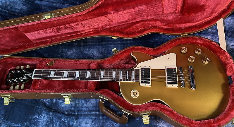 NEW ! 2024 Gibson Les Paul 50's Standard Bizarre Guitar 50th Anniversary Limited Edition All Gold Top, Back & Neck - Upgraded 57 Classic Pick-Ups - Speed Knobs - Titanium Saddles - Authorized Dealer - G03769 - 9.5 lbs