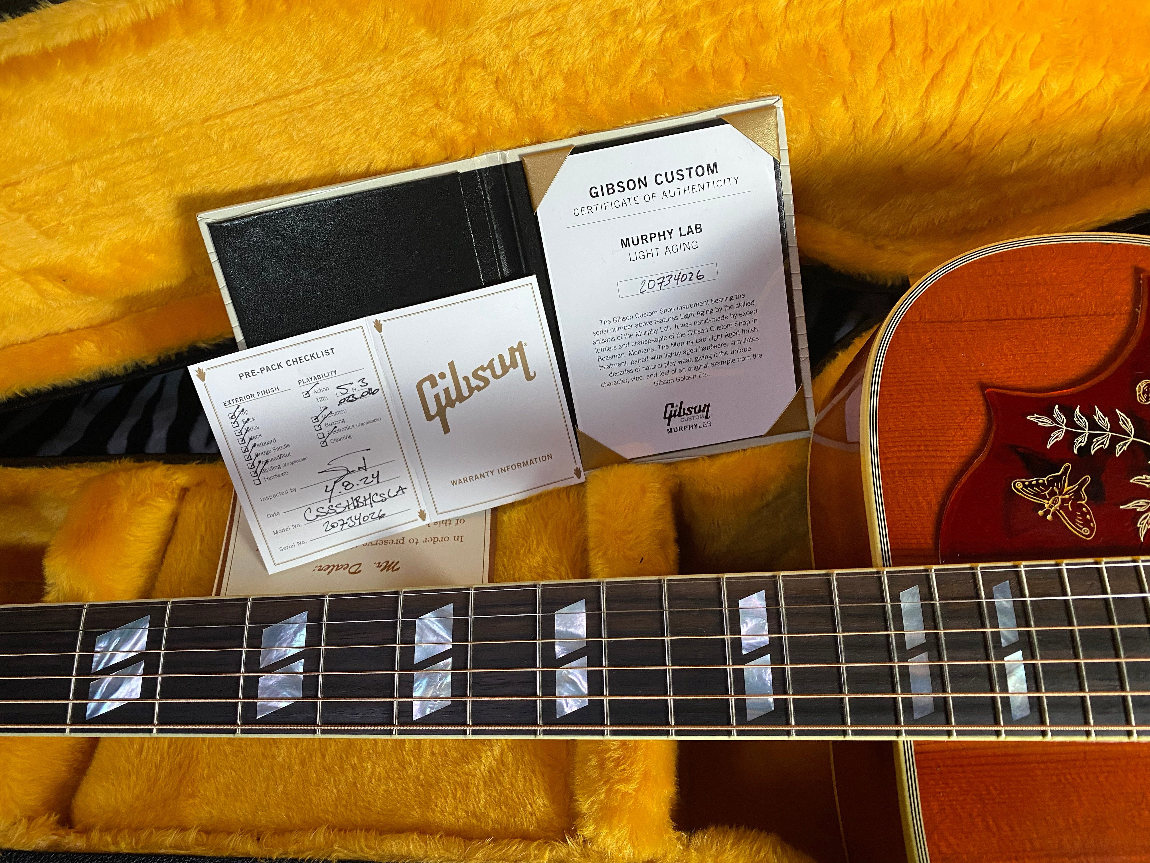 NEW! 2024 Gibson Acoustic 1960 Hummingbird Murphy Lab Light Aged Acoustic Guitar - Cherry Sunburst - Only 4.2 lbs - Authorized Dealer - In-Stock! G02641 - Hard to Find!